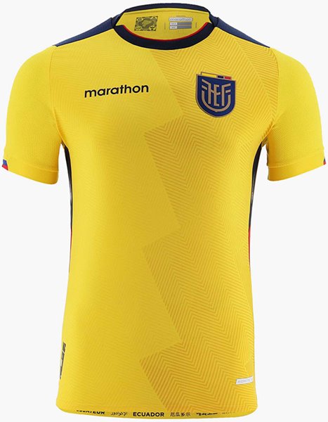 Uniforme 1 da Seleção do Equador para a Copa do Mundo de 2022