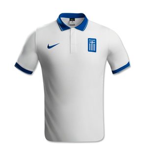 Uniforme 1 da Seleo da Grcia para a Copa do Mundo de 2014