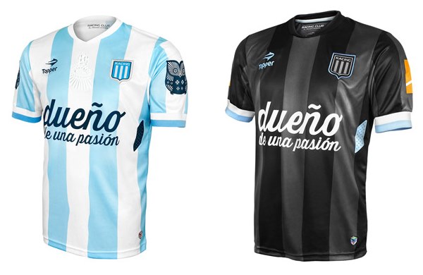 Uniforme 1 e 2 do Racing na Copa Libertadores da Amrica 2015