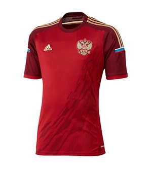 Uniforme 1 da Seleo da Rssia para a Copa do Mundo de 2014