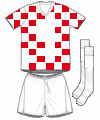 Uniforme 1 da seleção da Croácia