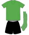 Uniforme 1 da seleção da Dominica