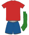 Uniforme 1 da seleção da Gâmbia