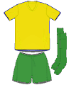 Uniforme 1 da seleção de Ruanda